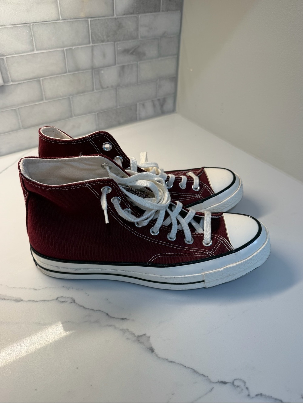 Converse Chuck Taylor All Star High-Top Sneakers dark Red - M 8.5 / W 10.5 - Picture 3 of 11